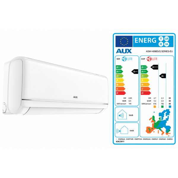 AUX Q Plus ASW-H09B6 Q SERIES 9.000 BTU Inverter A++/A+++ με Wi-Fi